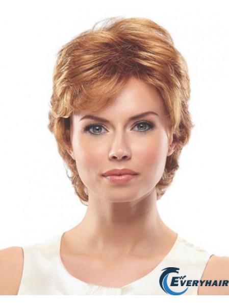 Wavy Layered Short Exquisite Auburn Synthetic Wigs