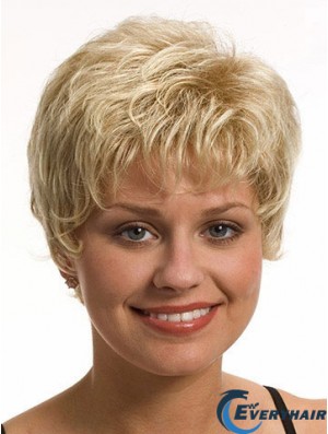 Boycuts Wavy Blonde Capless Best Short Wigs