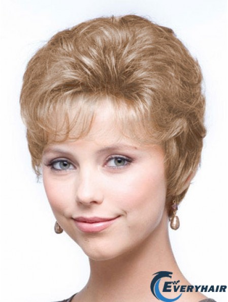 Wavy Blonde Ideal Cropped Classic Lady Wig