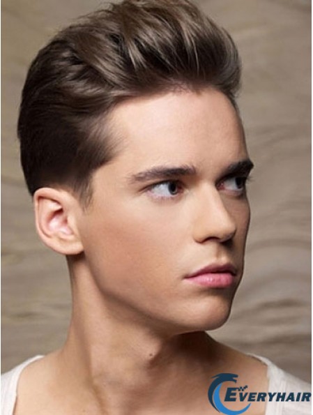 Remy Human Brown Straight Cropped Old Man Wigs For Sale