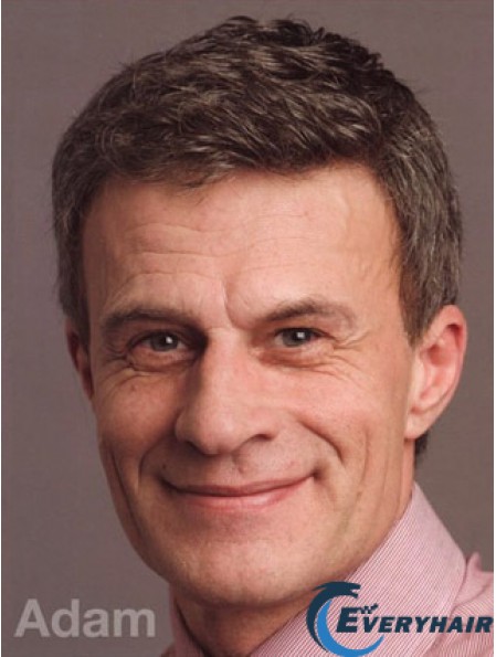 Short Straight Cheapest Mens Hair Toupee Hairpiece