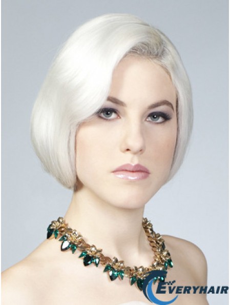 Lace Front Grey Short Straight 10 inch Perfect Fashion Wigs