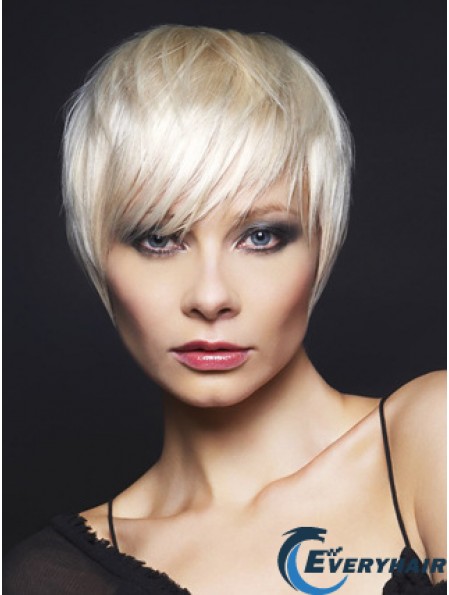 Monofilament Boycuts Short Straight 8 inch Top Fashion Wigs