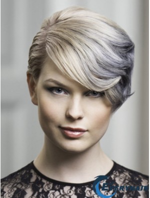Lace Front Grey Short Wavy 8 inch Discount Fashion Wigs