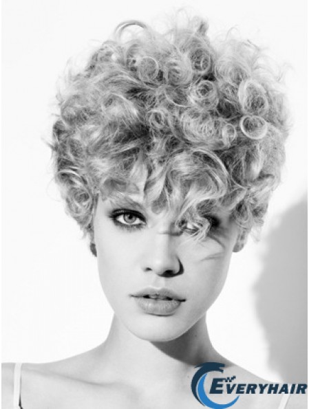 Capless Grey Short Curly 8 inch High Quality Fashion Wigs