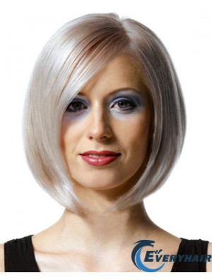 Full Lace Bobs Chin Length Straight 10 inch Platinum Blonde High Quality Fashion Wigs