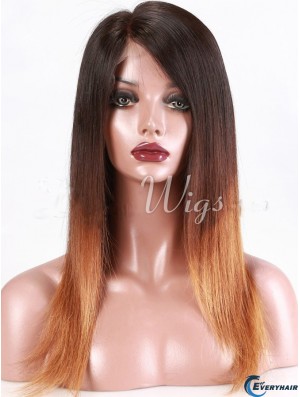 Long Straight Without Bangs Full Lace 18 inch Beautiful Black Women Wigs