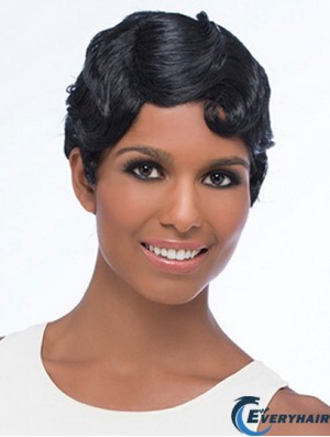 Wavy Black Suitable Short Classic Wigs