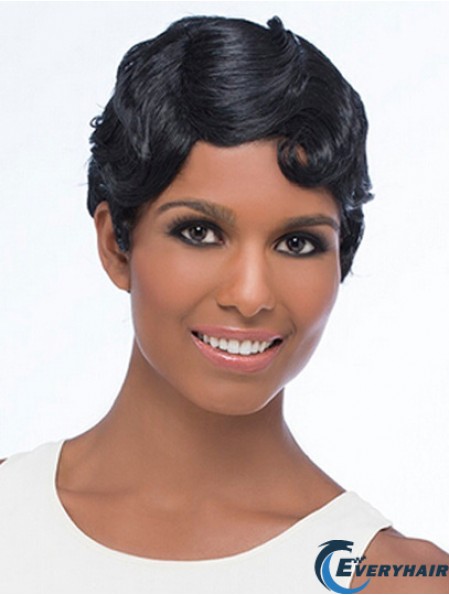 Wavy Black Suitable Short Classic Wigs