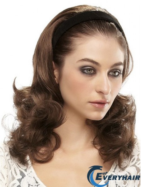 Long Wavy Brown Amazing Synthetic Half Wigs