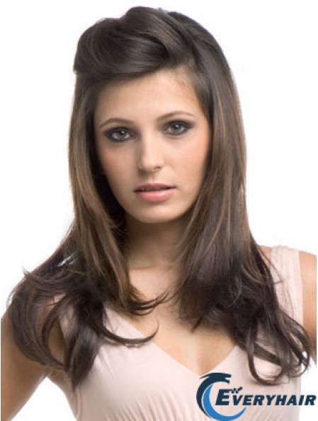 Long Wavy Brown Cheapest Synthetic Half Wigs