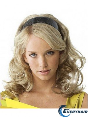 Long Wavy Blonde Gorgeous Synthetic Half Wigs