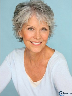 Affordable Short Grey Human Hair Wigs for Short Hair