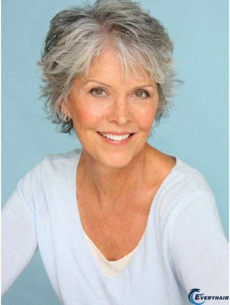 Affordable Short Grey Human Hair Wigs for Short Hair