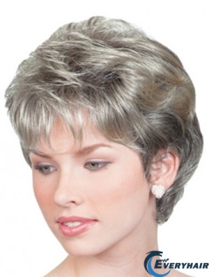 Wigs For Elderly Lady UK With Lace Front Chin Length