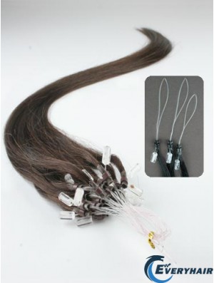 Exquisite Brown Straight Micro Loop Ring Hair Extensions