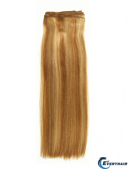 Straight Remy Human Hair Blonde New Weft Extensions