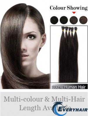 Brown Straight Stick/I Tip Hair Extensions