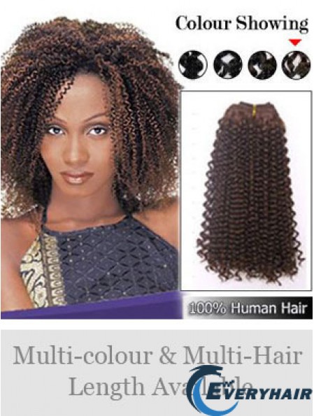 Curly Remy Human Hair Auburn Affordable Weft Extensions