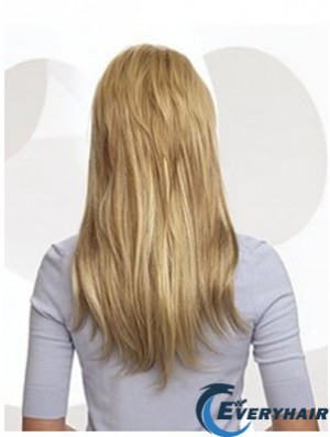 Cheap Blonde Straight Remy Human Hair Clip In Hair Extensions