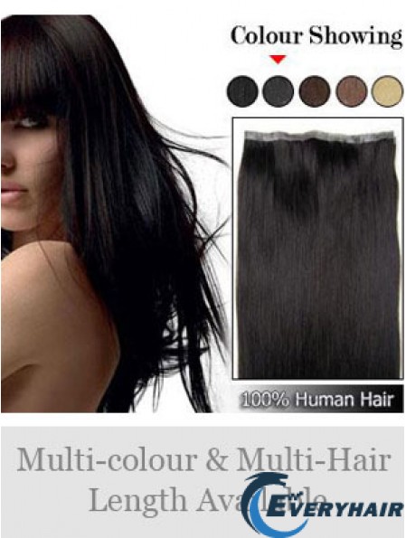Straight Remy Human Hair Black Incredible Weft Extensions