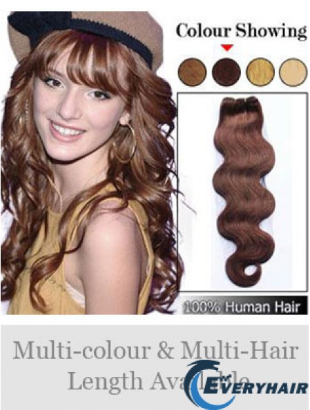 Wavy Remy Human Hair Auburn Cheap Weft Extensions