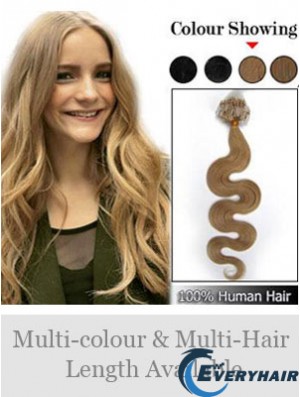 Stylish Blonde Wavy Micro Loop Ring Hair Extensions