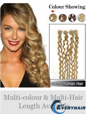 Hairstyles Brown Curly Micro Loop Ring Hair Extensions