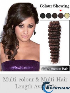 Wavy Remy Human Hair Auburn Sleek Weft Extensions