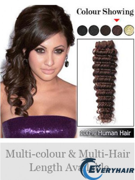 Wavy Remy Human Hair Auburn Sleek Weft Extensions