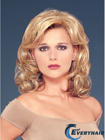 Hair Falls With Sunthetic Blonde Color Wavy Style