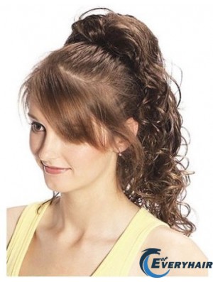 Amazing Curly Brown Ponytails