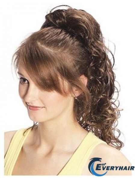 Amazing Curly Brown Ponytails