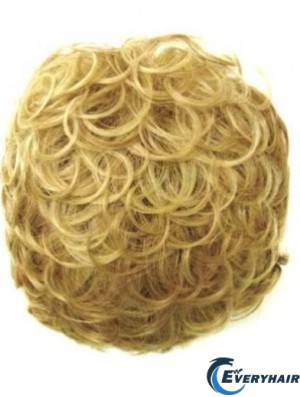 Incredible Blonde Curly Synthetic Clip In Hairpieces