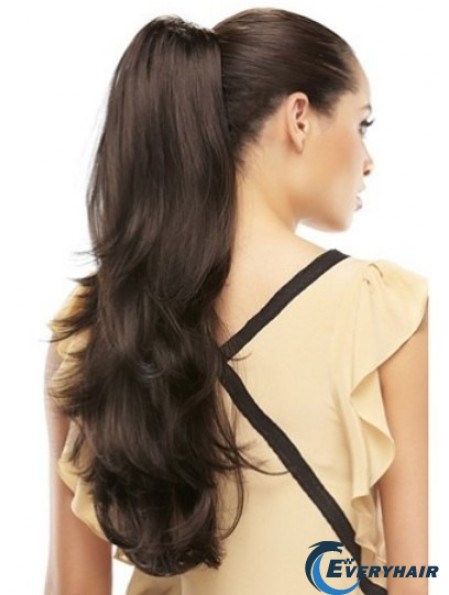 Designed Wavy Brown Ponytails