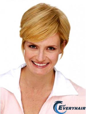 Discount Blonde Straight Synthetic Clip In Hairpieces
