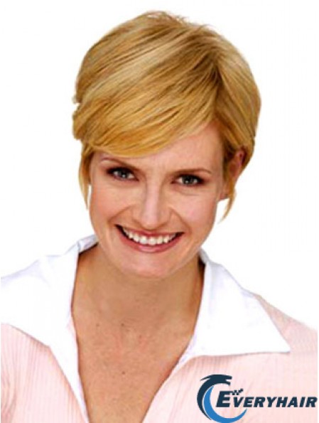 Discount Blonde Straight Synthetic Clip In Hairpieces