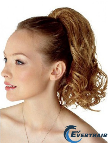 Top Brown Curly Synthetic Clip In Hairpieces