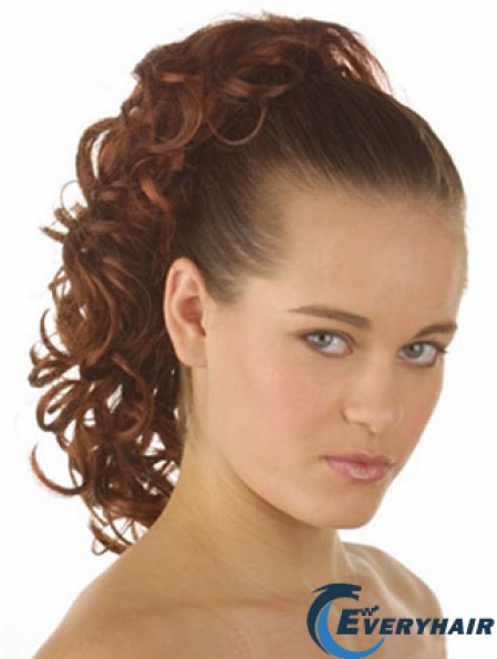 Hair Ponytail With Synthetic Curly Style Auburn Color